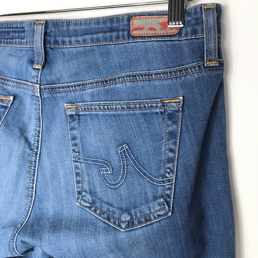 AG Adriano Goldschmied Malibu Crop Pant Knee Bermuda Jeans Shorts 29 Pima Cotton - Picture 8 of 13